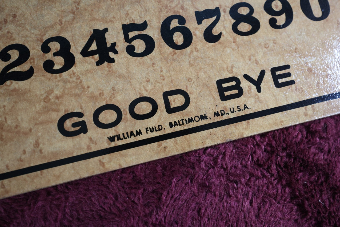 Lot 001 - William Fuld "Mystifying Oracle" Ouija Board With Box And Original Planchette, Patent No. 114,534, Circa 1939