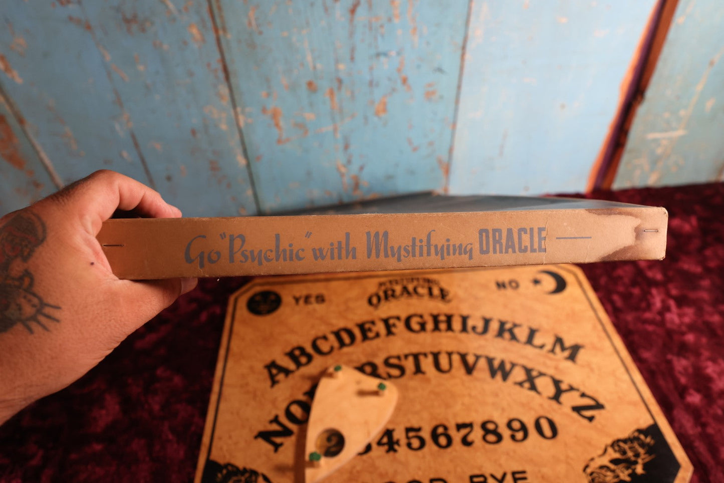 Lot 001 - William Fuld "Mystifying Oracle" Ouija Board With Box And Original Planchette, Patent No. 114,534, Circa 1939