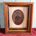 Lot 006 - Full Plate Tintype Portrait Of Young Woman In Deep Victorian Walnut Frame