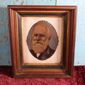 Lot 008 - Full Plate Tintype Portrait Of Old Bearded Man, Hand Tinted And Over Painted, In Deep Victorian Walnut Frame