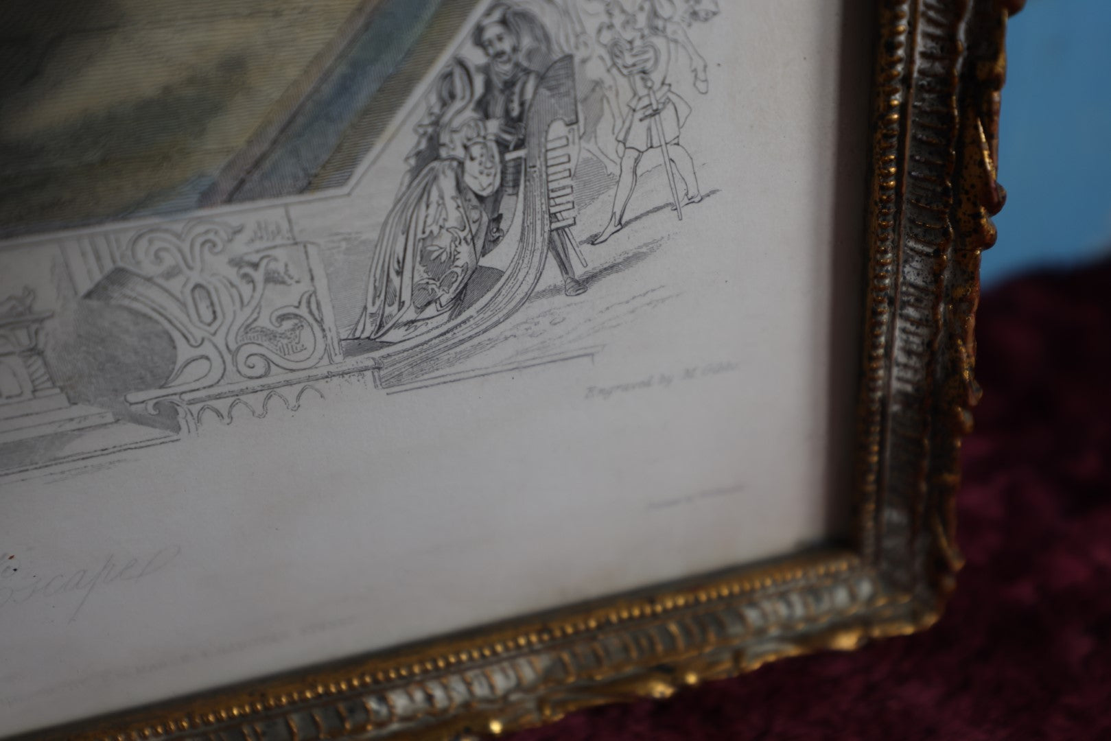 Lot 025 - Antique Print " The Escape" From William Finden'S Tableaux Of The Affections, Drawn By J. Brown, Engraving