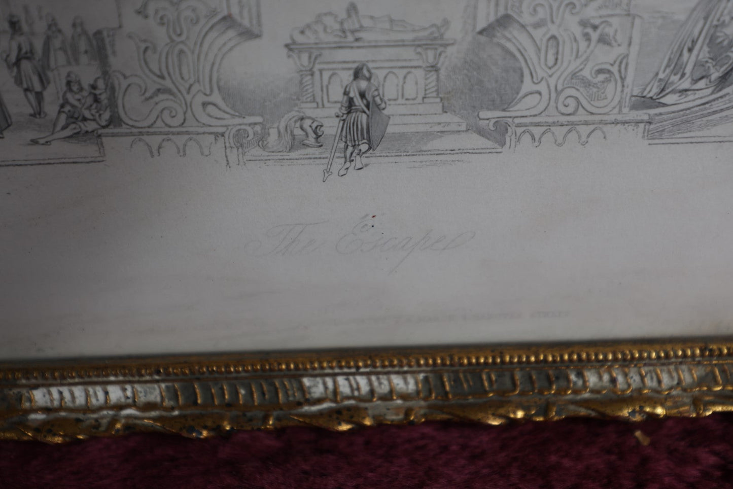 Lot 025 - Antique Print " The Escape" From William Finden'S Tableaux Of The Affections, Drawn By J. Brown, Engraving