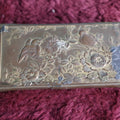 Lot 029 - Vintage Brass Stamp Box With Birds Motif, Hinged Lid