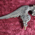 Lot 032 - Antique Cast Iron Gargoyle Or Parrot Threaded Lamp Finial