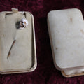 Lot 046 - Antique White Skull Stick Pin In Case