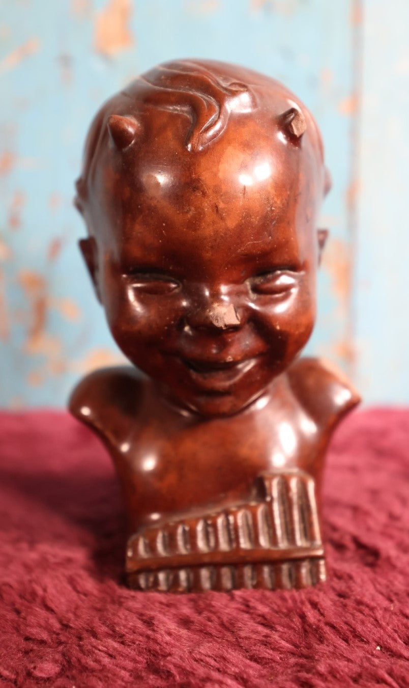 Lot 050 - Antique Baby Pan Bookend, Single, By Helen Liedoff, By Fan Co., Note Losses, Chips