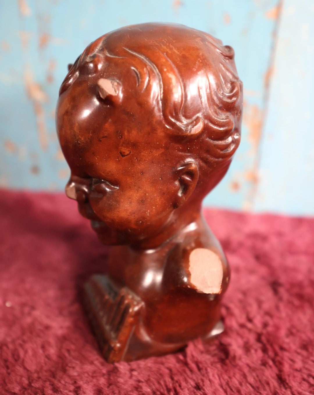 Lot 050 - Antique Baby Pan Bookend, Single, By Helen Liedoff, By Fan Co., Note Losses, Chips