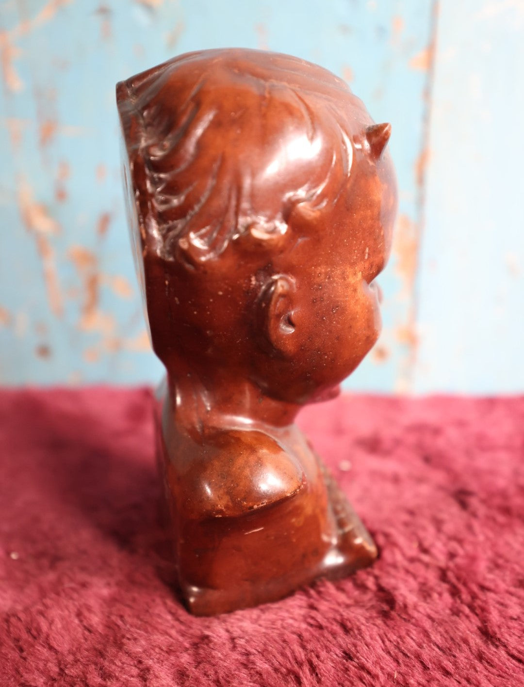 Lot 050 - Antique Baby Pan Bookend, Single, By Helen Liedoff, By Fan Co., Note Losses, Chips