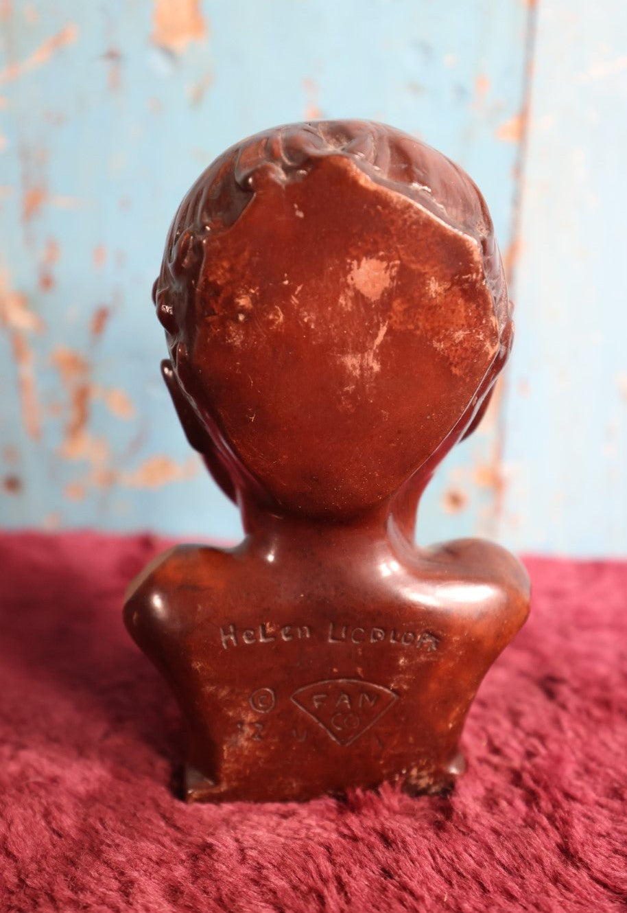 Lot 050 - Antique Baby Pan Bookend, Single, By Helen Liedoff, By Fan Co., Note Losses, Chips