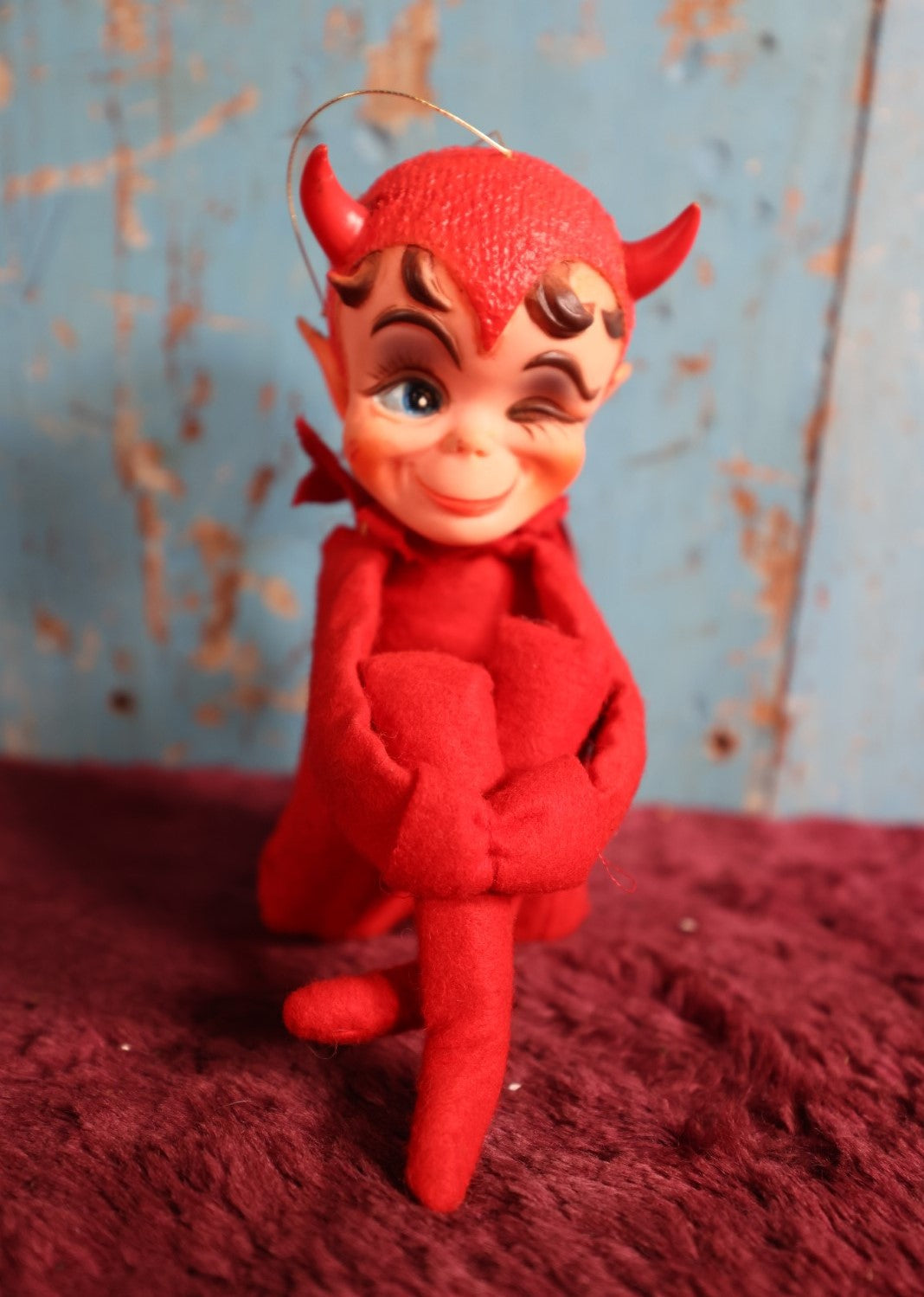 Lot 051 - Vintage 1967 Kamar Devil Knee Hugger Bad Elf Doll, Made In Japan