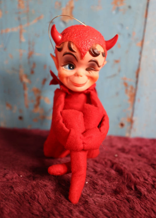 Lot 051 - Vintage 1967 Kamar Devil Knee Hugger Bad Elf Doll, Made In Japan