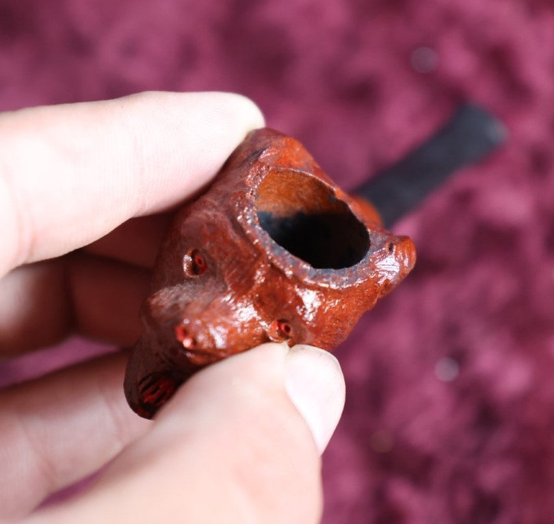 Lot 055 - Vintage Hand Carved Bear Head Briarwood Pipe