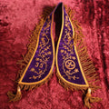 Lot 057 - Antique Purple Masonic Odd Fellows Rebekah Sash Collar, Lodge 35, Metal Embroidery, Belonged To Annie Goodrich, Manufactured By The Bruce Regalia Company, Worcester, Massachusetts