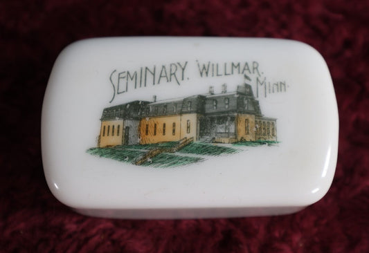 Lot 058 - Antique Milk Glass Paper Weight From The Willimar Minnesota Seminary