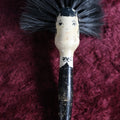 Lot 061 - Vintage Wooden Novelty Anthropomorphic Lady Brush, Hand Painted, Folk Art, Note Missing Bristles
