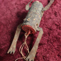 Lot 063 - Antique Folk Art Wood And Metal Mixed Media Frog Decoy, Circa 1930S
