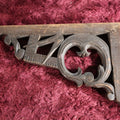 Lot 073 - Antique Hand Carved Folk Art Wooden Bracket With Masonic Freemasons Motif, Compass, And Square, Single