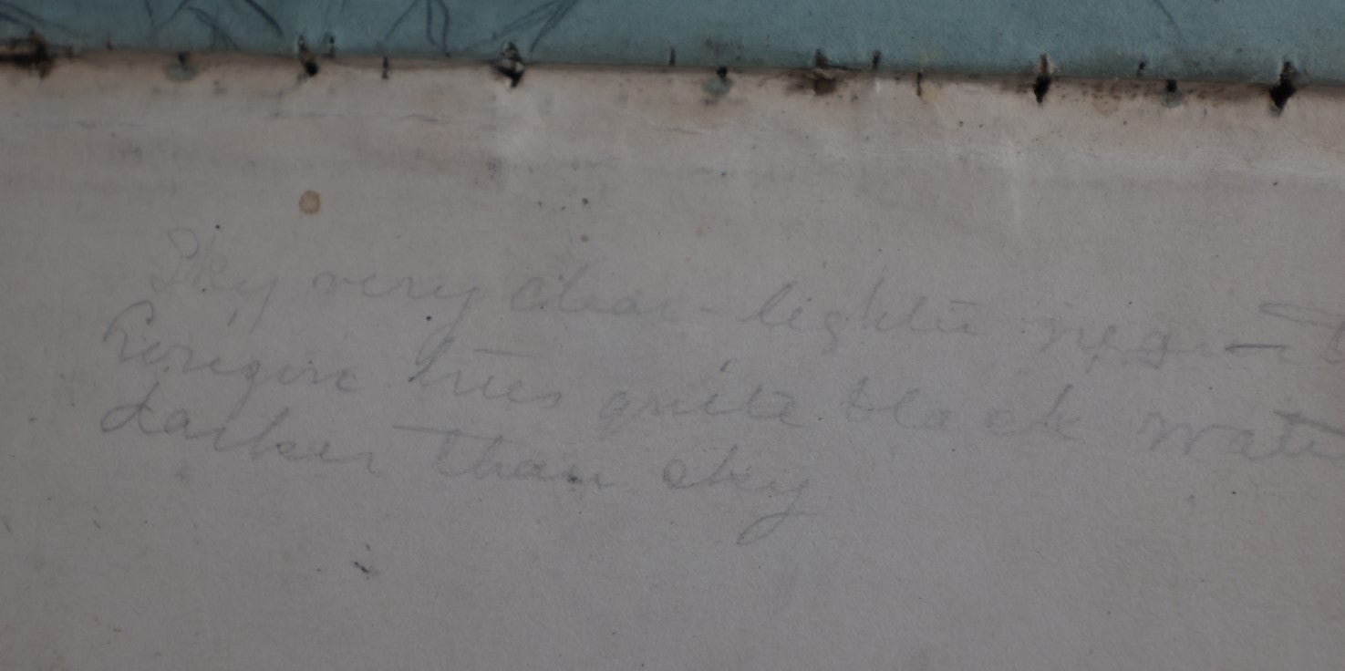 Lot 076 - Antique Sketchbook Of Jean Madrod, East Wakefield, New Hampshire, 1883, Full Of Incredible Original Pencil Sketches And Drawings