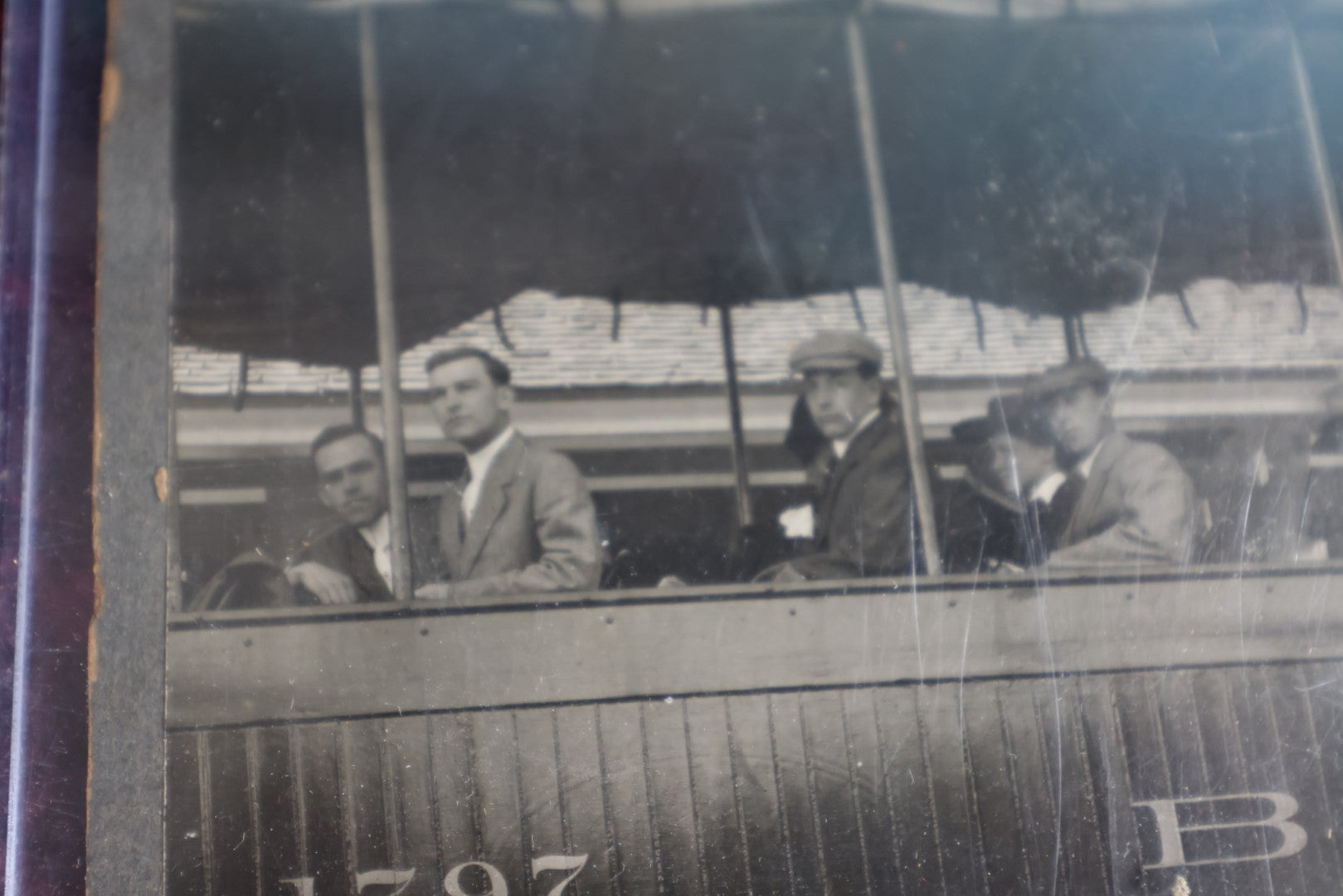 Lot 077 - Antique Cabinet Card Photo Of Train Car With Passengers, Mount Washington Boston Train, Note Severe Damage, Losses, By Peter Eddy Photographer, Fabyan House, New Hampshire