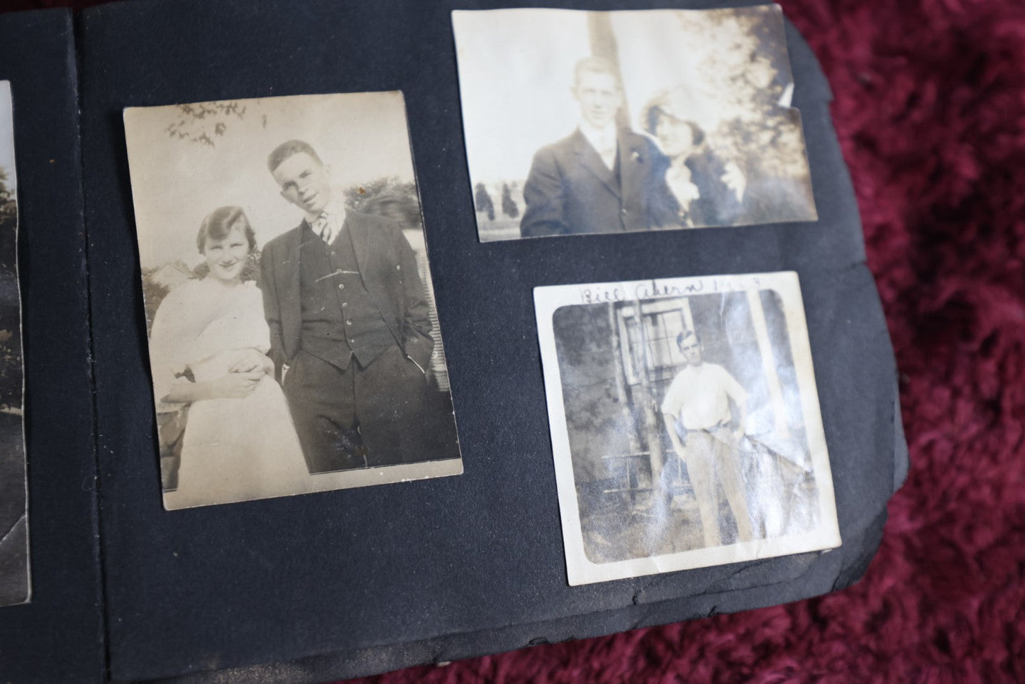 Lot 078 - Antique Early 20Th Century Snapshot Photo Album With Approximately 150 Photos Of Young Women, Children, Etc