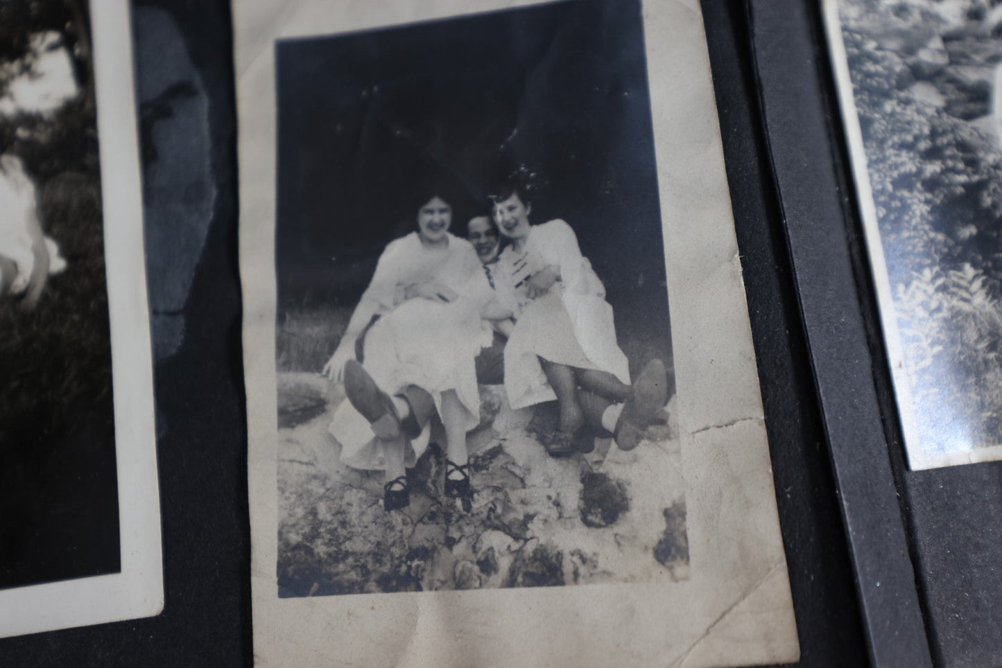 Lot 078 - Antique Early 20Th Century Snapshot Photo Album With Approximately 150 Photos Of Young Women, Children, Etc