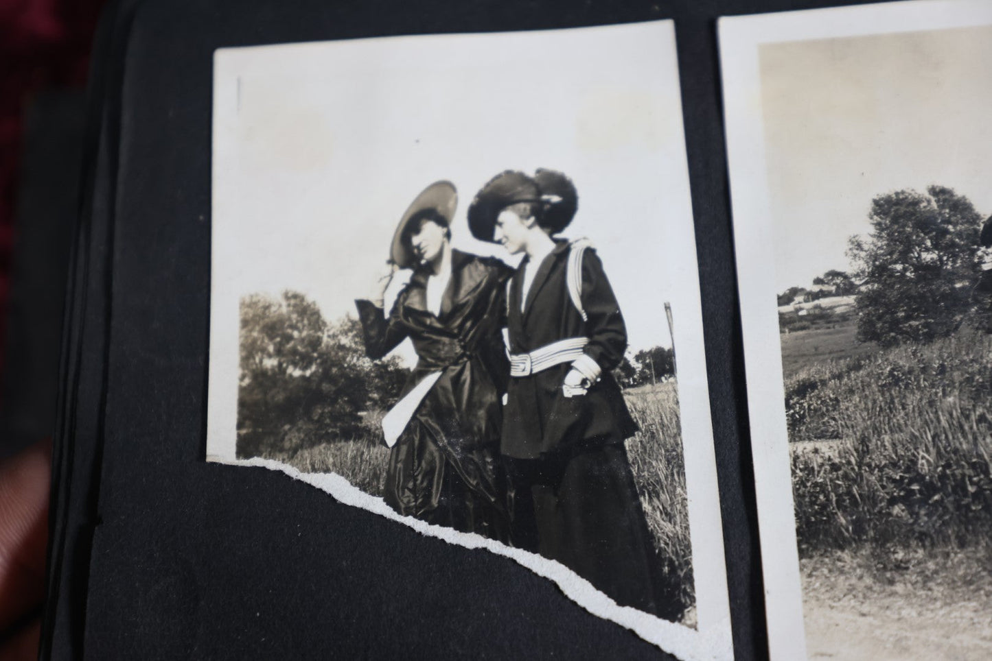 Lot 078 - Antique Early 20Th Century Snapshot Photo Album With Approximately 150 Photos Of Young Women, Children, Etc