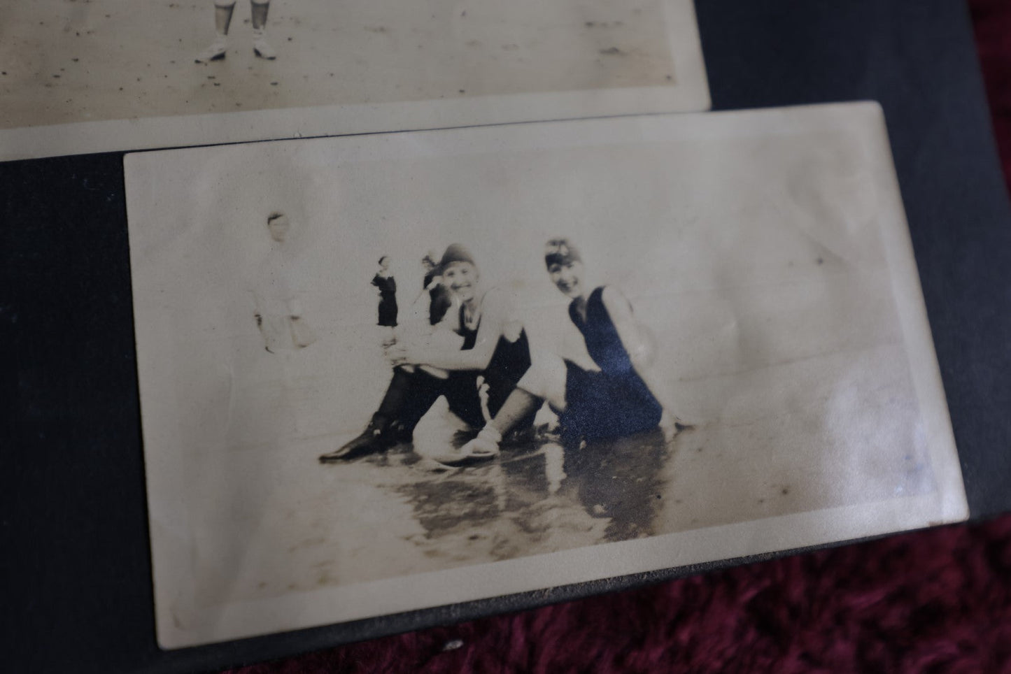 Lot 078 - Antique Early 20Th Century Snapshot Photo Album With Approximately 150 Photos Of Young Women, Children, Etc