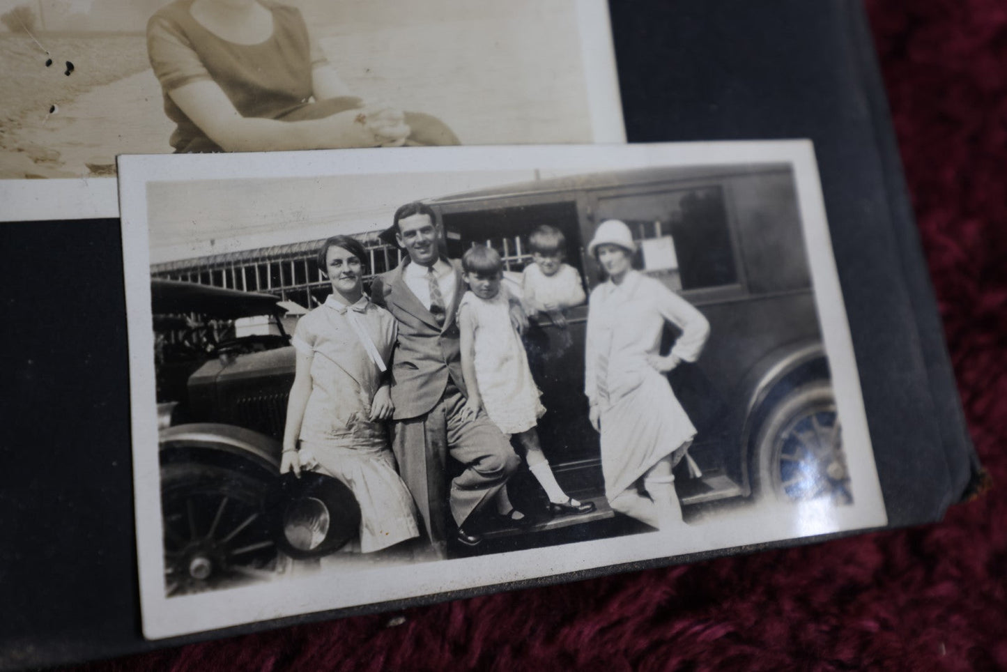 Lot 078 - Antique Early 20Th Century Snapshot Photo Album With Approximately 150 Photos Of Young Women, Children, Etc