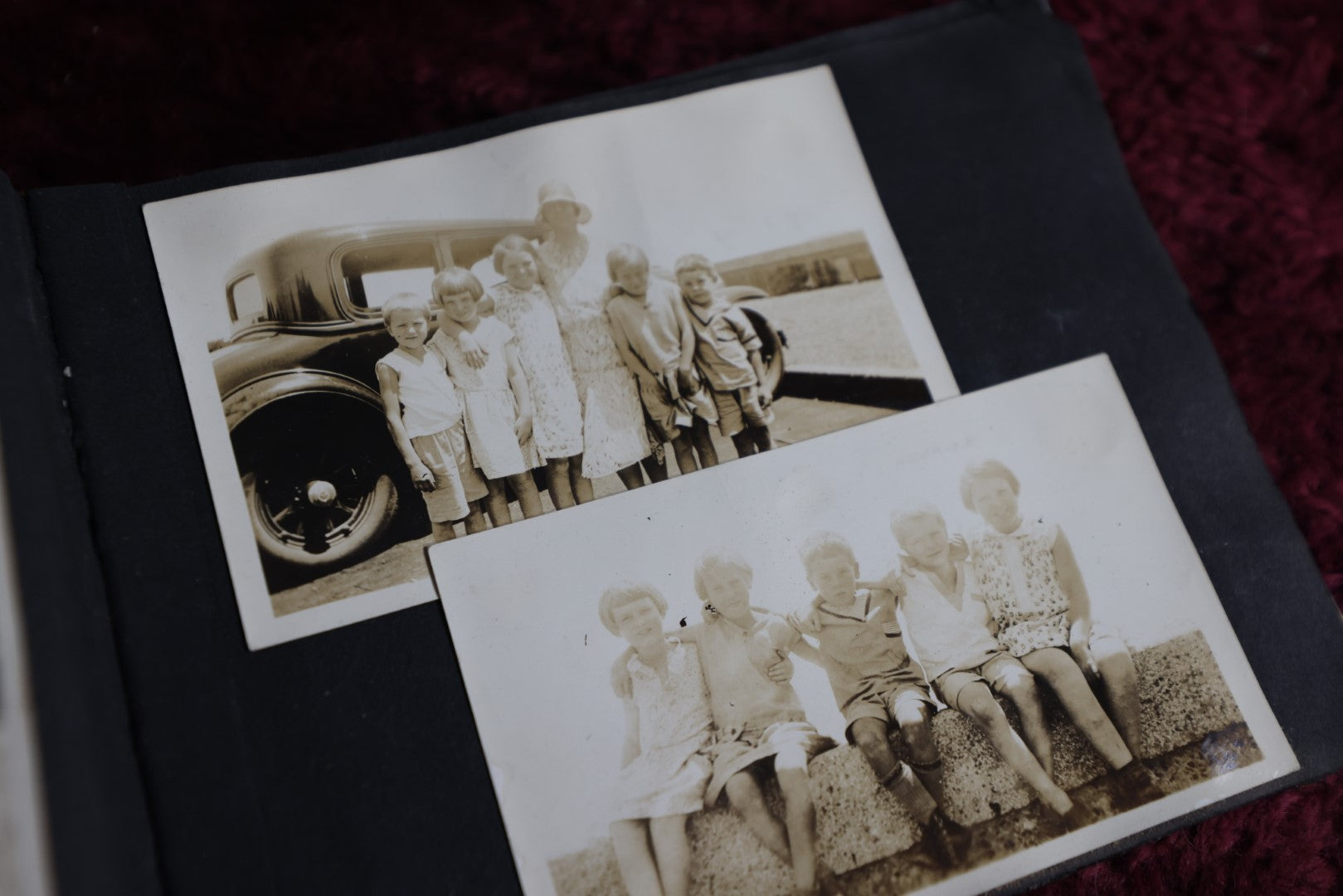 Lot 078 - Antique Early 20Th Century Snapshot Photo Album With Approximately 150 Photos Of Young Women, Children, Etc