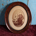 Lot 080 - Antique Oval Framed Photo Of Two Young Boys, Behind Glass