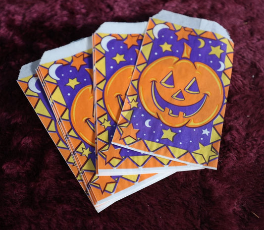 Lot 099 - Grouping Of Eight Vintage Halloween Trick Or Treat Paper Bags, By Fun World, Carle Place, New York, Item No. Bg-19434P