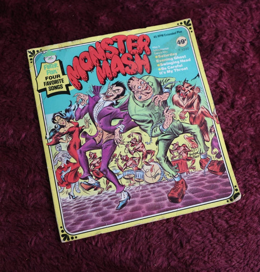 Lot 115 - Vintage 48 Rpm 7-Inch Record Of Monster Mash, Various Scratches And Wear, Not Play Tested, Peter Pan Records