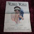 Lot 120 - Antique Woman's World Newpaper Magazine From Chicago, July 1911, Independence Day American Flag Motif On Cover