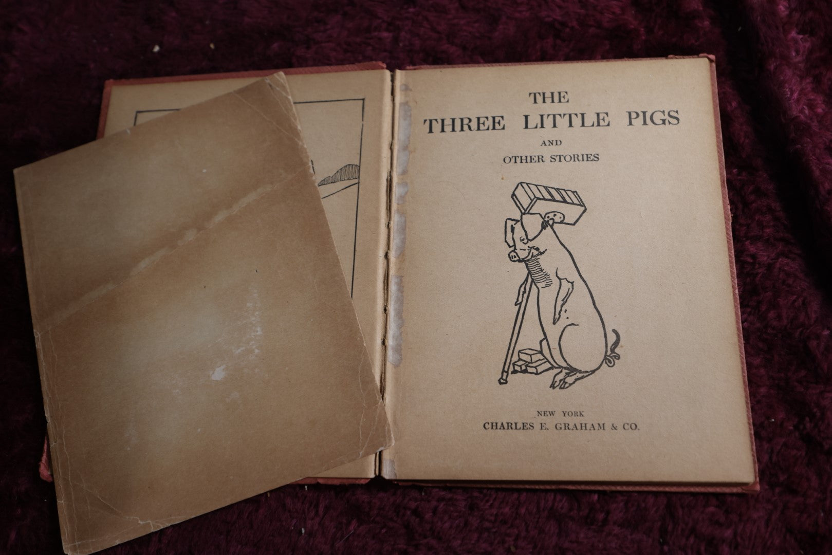 Lot 136 - Antique Illustrated Children'S Book "The Three Little Pigs And Other Stories," Charles E. Graham Co., New York