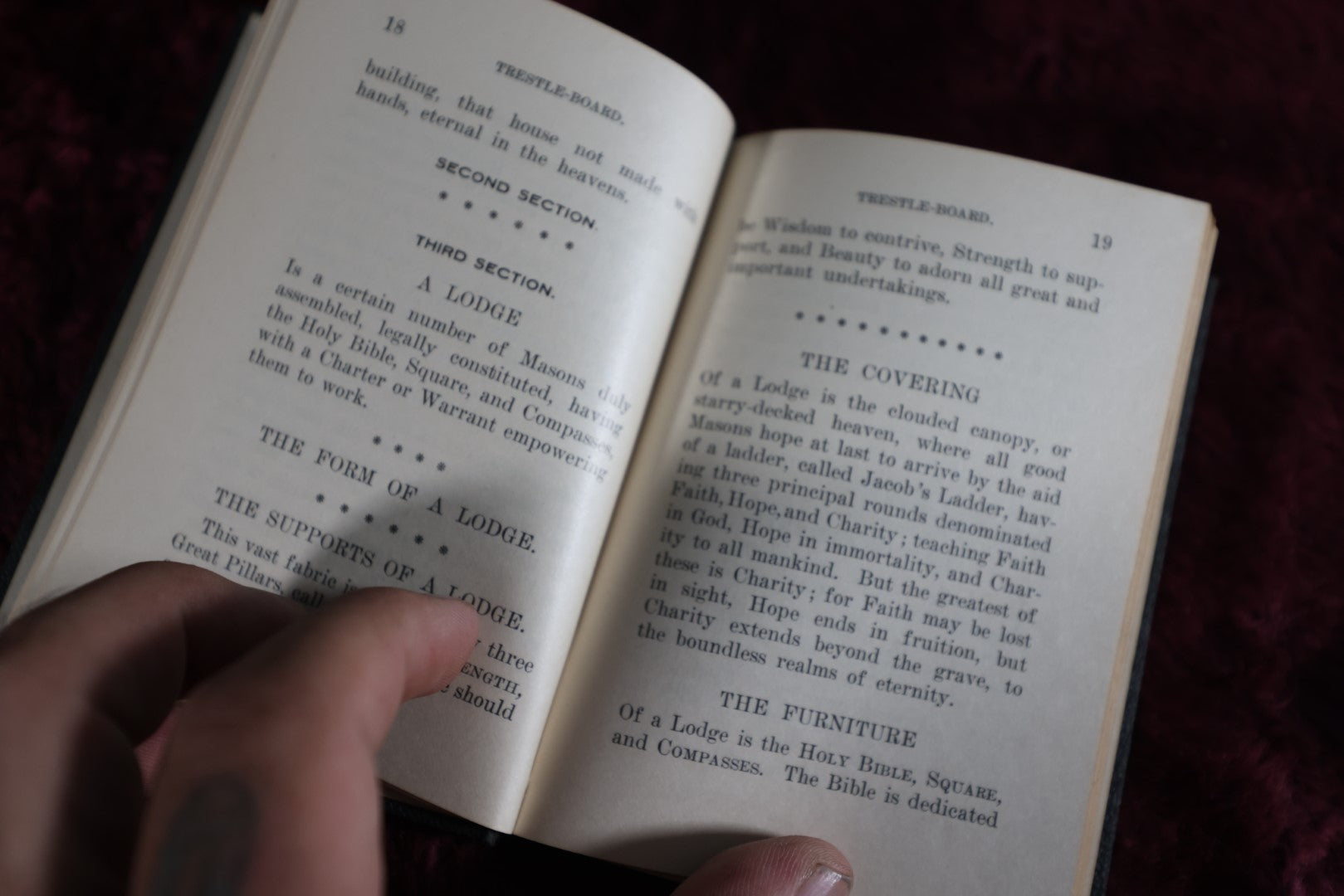 Lot 141 - Pair Of Antique Masonic Trestle Board Small Books