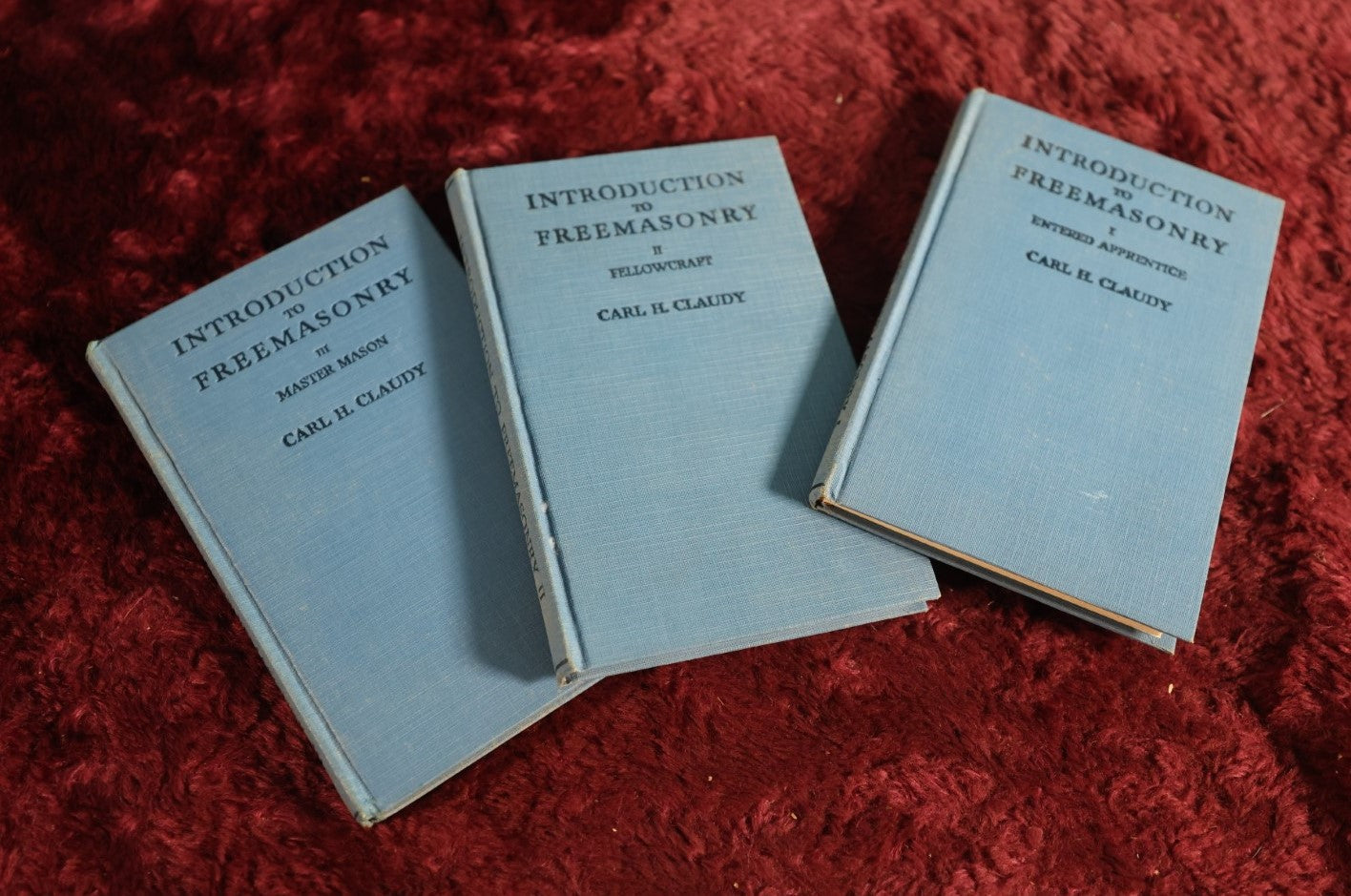 Lot 142 - Grouping Of Three Volumes Of The Introduction To Freemasonry Books, By Carl H. Claudy