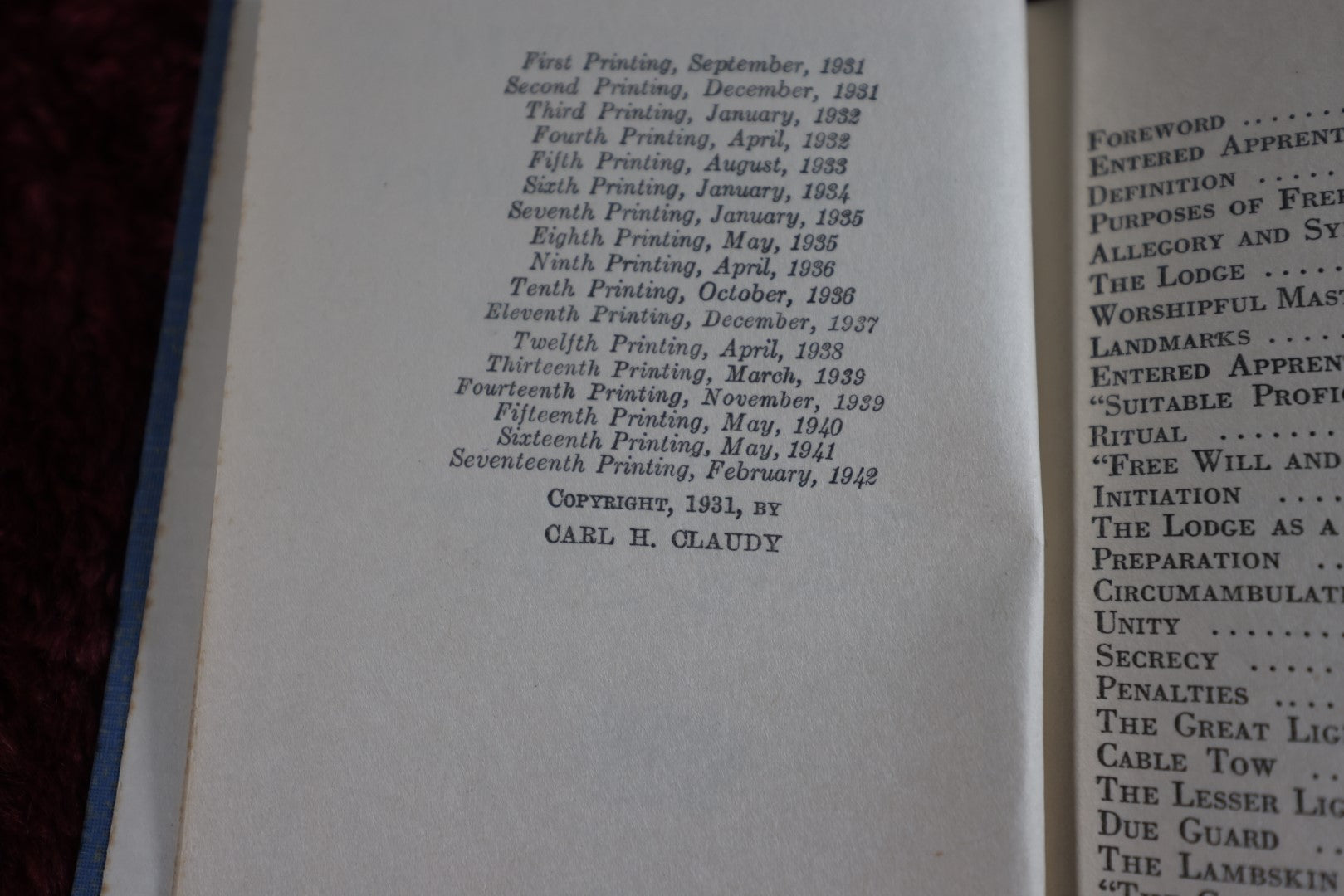 Lot 142 - Grouping Of Three Volumes Of The Introduction To Freemasonry Books, By Carl H. Claudy