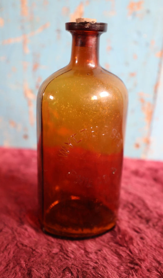 Lot 150 - Antique Wyeth And Brothers Amber Glass Bottle, Philadelphia, Pennsylvania