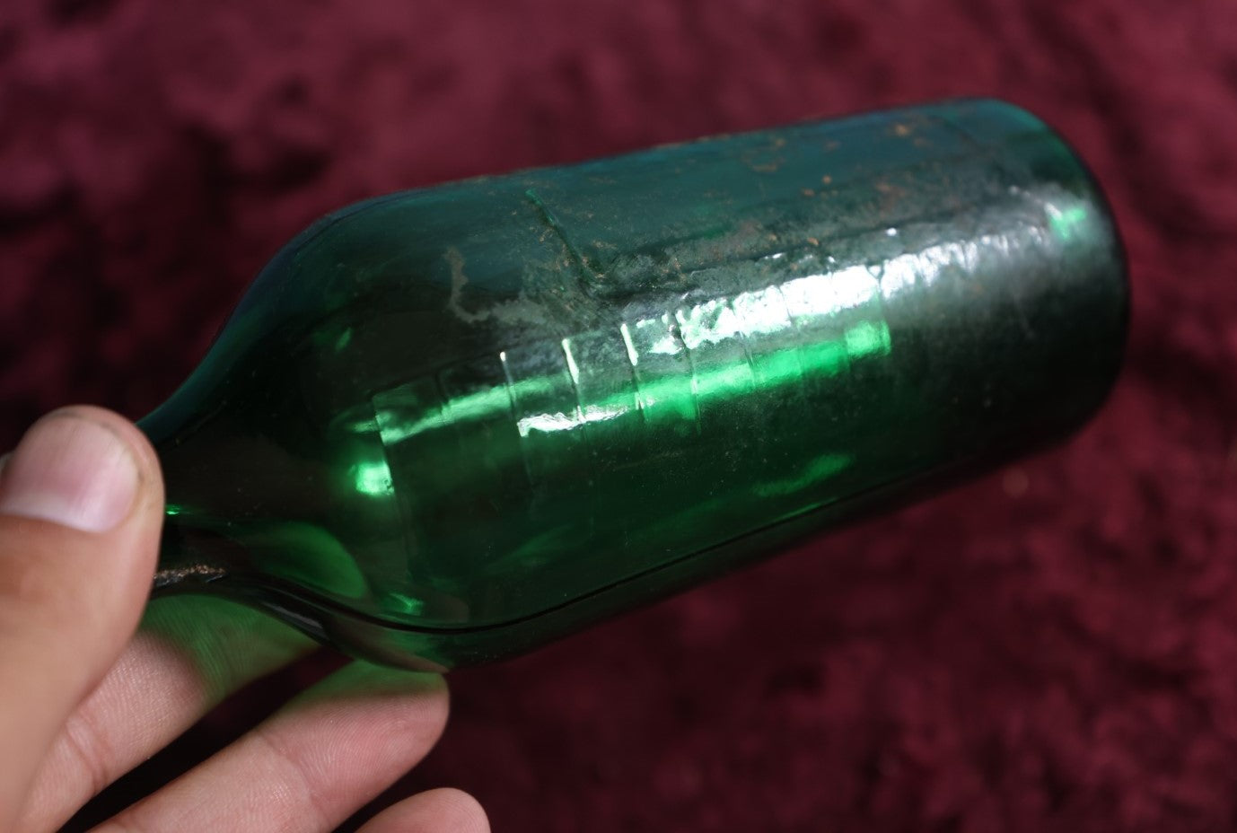 Lot 151 - Attractive Green Glass Antique Bottle