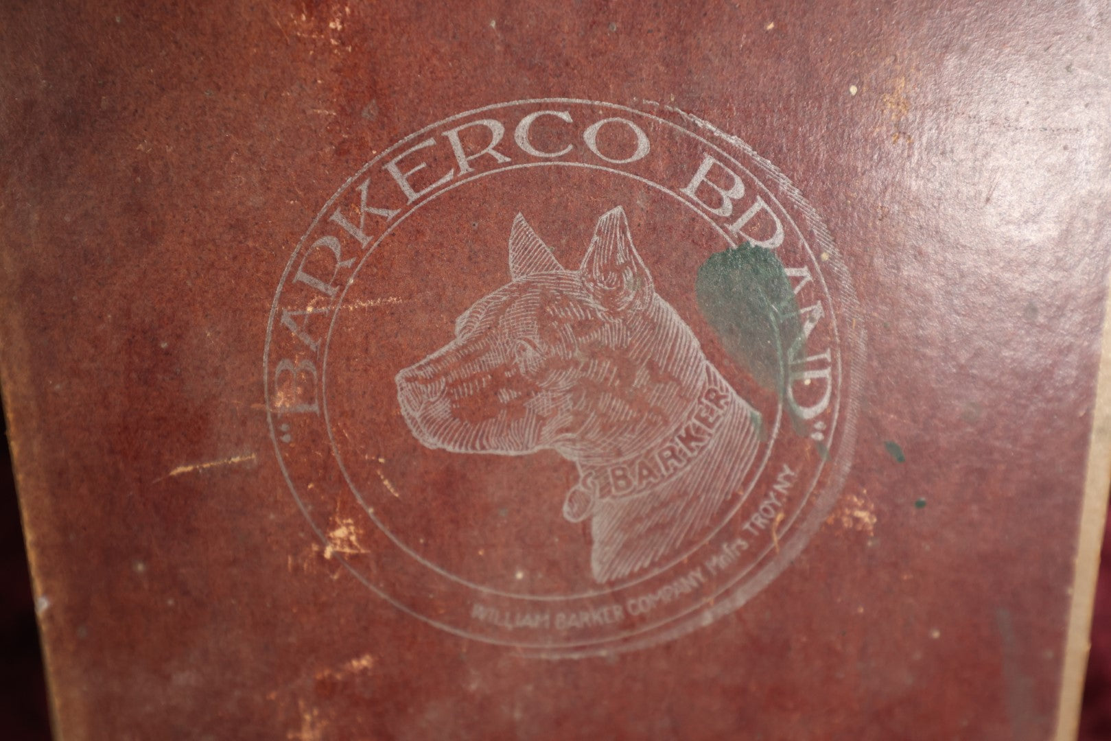 Lot 158 - Antique Barker Brand Cardboard Box, William Barker Company Manufacturers, Troy, N.Y.