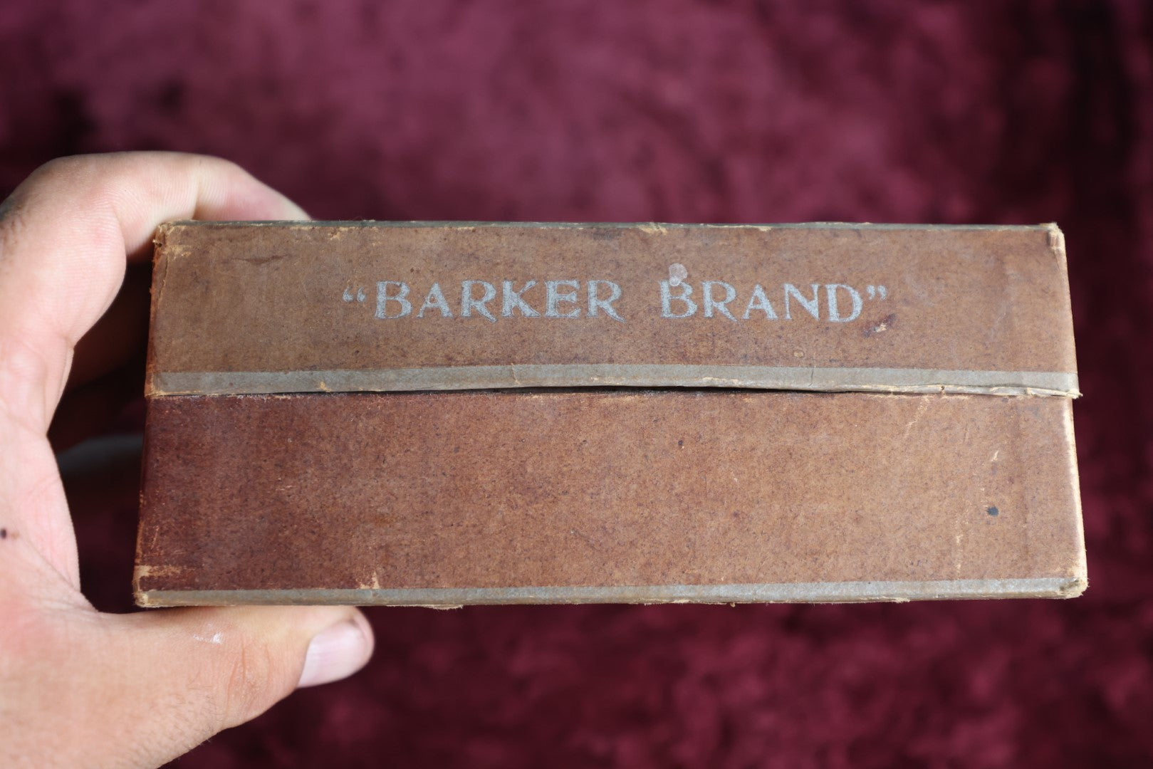 Lot 158 - Antique Barker Brand Cardboard Box, William Barker Company Manufacturers, Troy, N.Y.