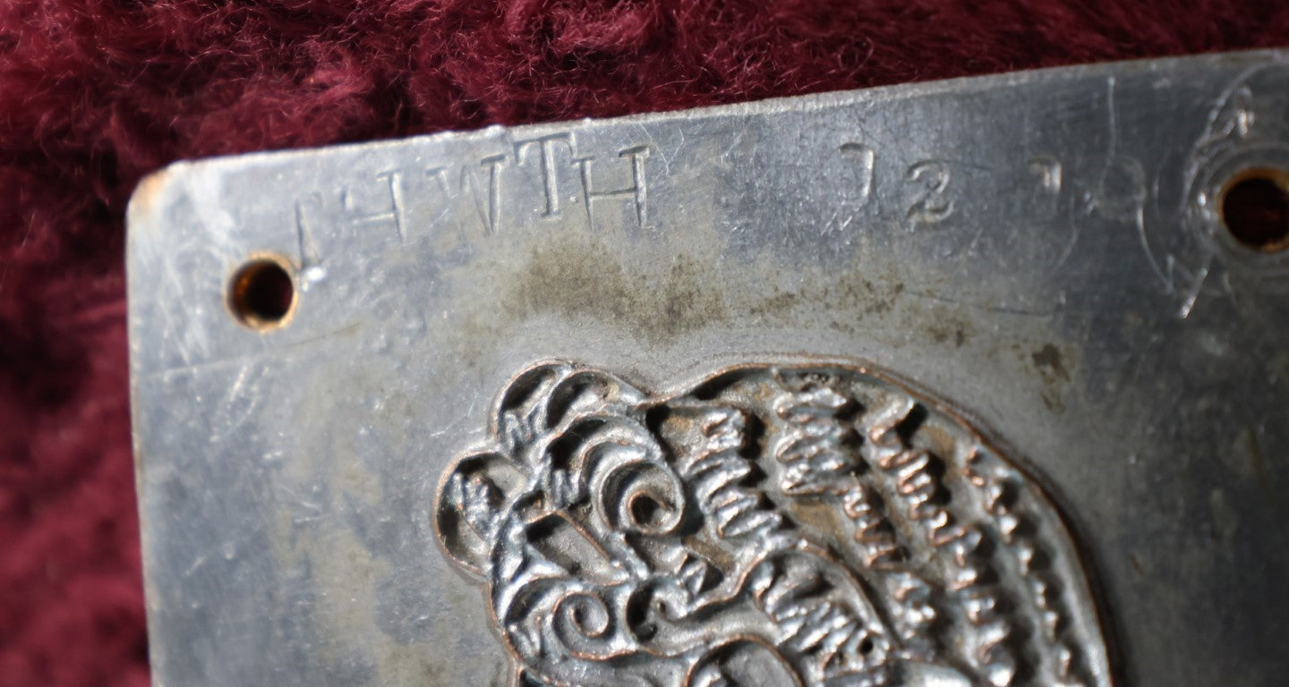 Lot 166 - Antique Printing Block Of Woman'S Head In Profile, Some Markings