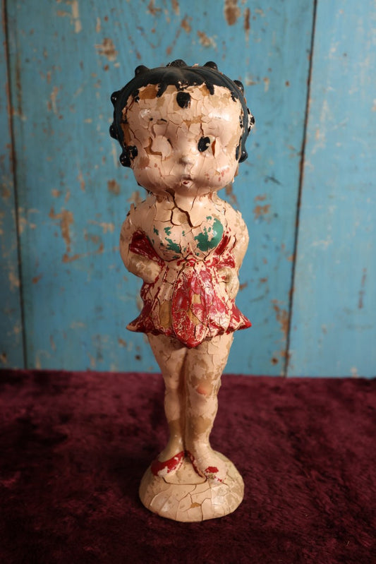 Lot 002 - Antique Betty Boop Composition Figure By Fleischer Studios, 1931, Note Significant Paint Cracking