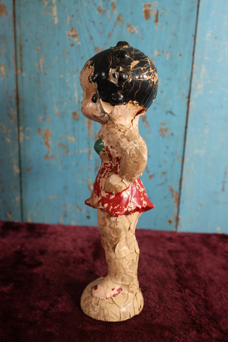 Lot 002 - Antique Betty Boop Composition Figure By Fleischer Studios, 1931, Note Significant Paint Cracking