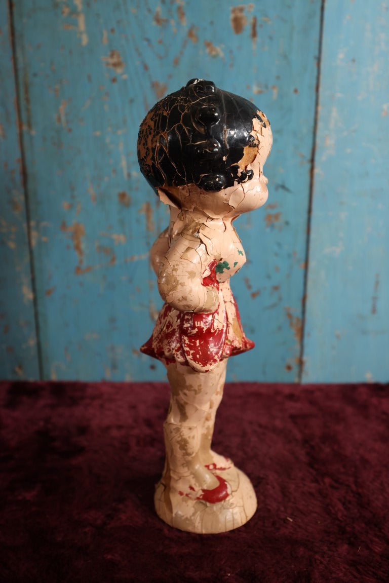 Lot 002 - Antique Betty Boop Composition Figure By Fleischer Studios, 1931, Note Significant Paint Cracking