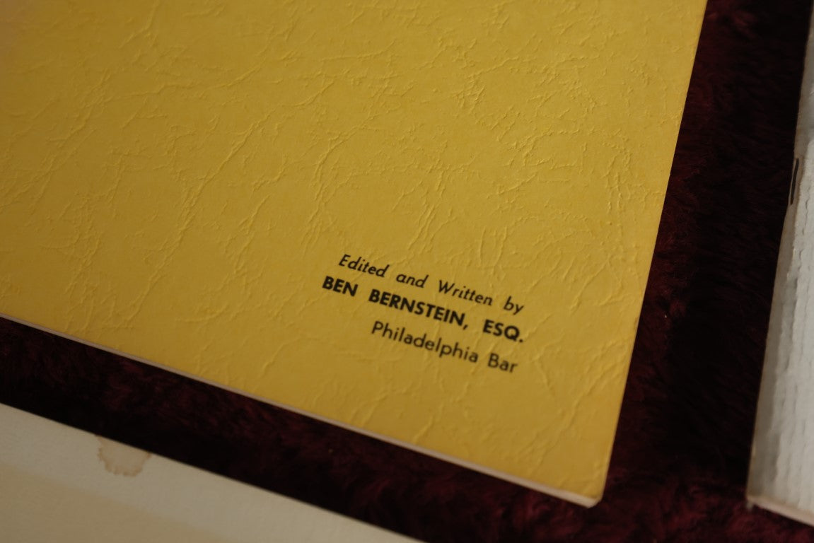 Lot 143 - Four Piece Grouping Of Legal Medicine Publications By Ben Bernstein, Esquire, Philadelphia Bar, 1960s