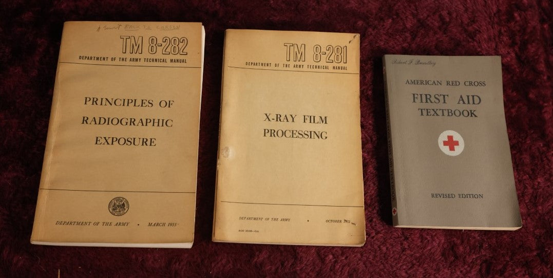 Lot 144 - Three Piece Medical Ephemera Grouping - Principles Of Radiographic Exposure, X-Ray Film Processing, And The American Red Cross First Aid Text Book