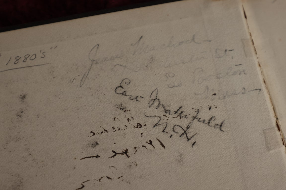 Lot 013 - Antique Sketchbook Of Jean Macleod, Massachusetts & New Hampshire, 1880s, Full Of Incredible Original Pencil Sketches And Drawings, Pen And Ink, And More