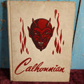 Lot 017 - Vintage 1951 High School Year Book With Red Devil Cover, The Calhounian