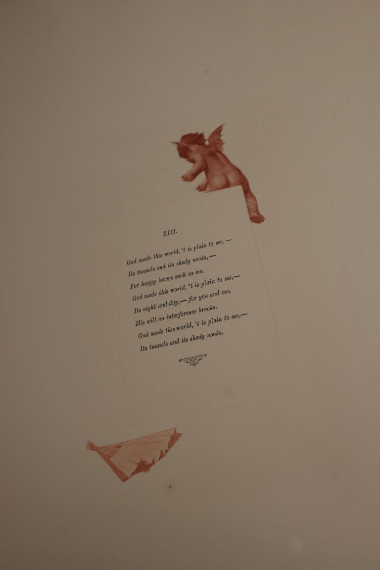 Lot 023 - The Modern Cupid, Antique Folio Collection Of Illustrated Prints And Poems, Incomplete, 11 Prints, Name On Cover